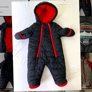 Performance Weatherproof Mountain Rescue Unit Snowsuit age 3-6M - Retail $65